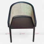 High Quality Antique Black Color Rattan Armrest Louis Chair at Wholesale Price from Furniture Manufacturer & Supplier in Jodhpur, India.
