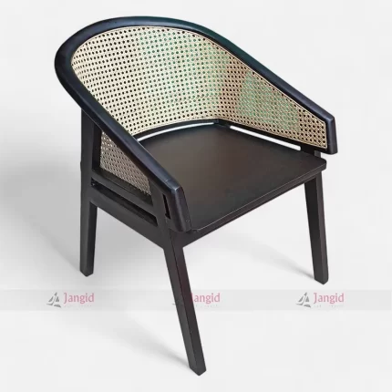 High Quality Antique Black Color Rattan Armrest Louis Chair at Wholesale Price from Furniture Manufacturer & Supplier in Jodhpur, India.