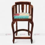 Round Bar Stool in Walnut Finish crafted by bar bar furniture manufacturer in india.