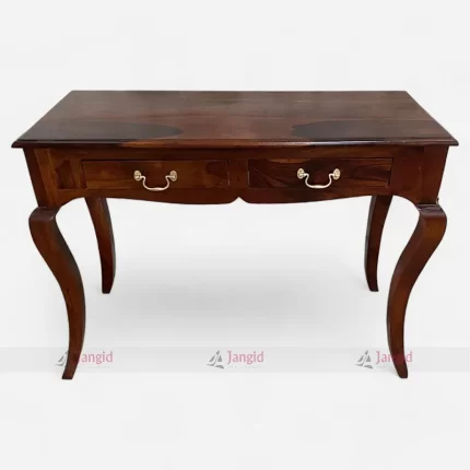 Elegant Wooden Curved Leg Resort Study Writing Table