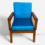 Luxury French Chairs Rattan Cane Back Velvet Furniture crafted by hotel room chair furniture manufacturer & supplier in India.
