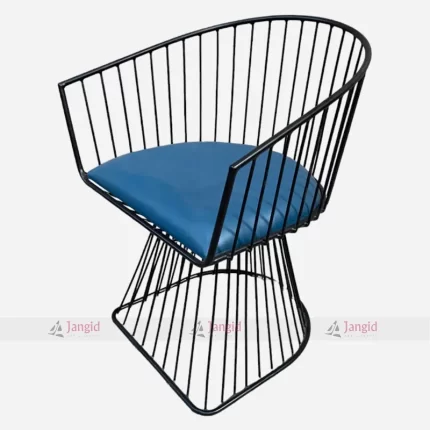 Black Finished Wire Metal & Upholstery Café Restaurant Chair by Best Metal Cafe Restaurant Chair Manufacturer in Jodhpur, India.