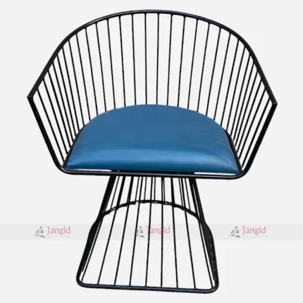 Black Finished Wire Metal & Upholstery Café Restaurant Chair by Best Metal Cafe Restaurant Chair Manufacturer in Jodhpur, India.