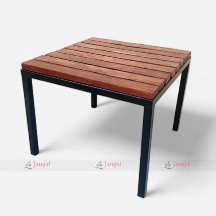 Iron Leg & Thick Acacia Wood Top Cafe Garden Table by Cafe Restaurant Table Furniture Manufacturer & Supplier in Jodhpur, India.