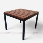Iron Leg & Thick Acacia Wood Top Cafe Garden Table by Cafe Restaurant Table Furniture Manufacturer & Supplier in Jodhpur, India.