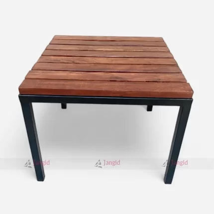 Iron Leg & Thick Acacia Wood Top Cafe Garden Table by Cafe Restaurant Table Furniture Manufacturer & Supplier in Jodhpur, India.