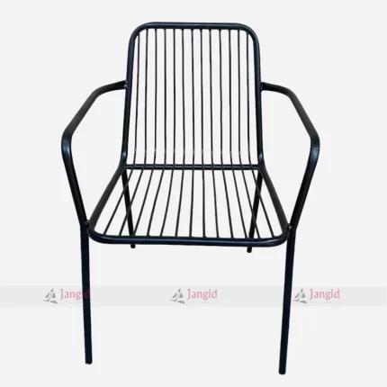 Minimalist Black Wire Metal Cafeteria Outdoor Restaurant Chair from Best Metal Cafe & Restaurant Furniture Manufacturer in Jodhpur, India.
