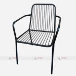 Minimalist Black Wire Metal Cafeteria Outdoor Restaurant Chair from Best Metal Cafe & Restaurant Furniture Manufacturer in Jodhpur, India.