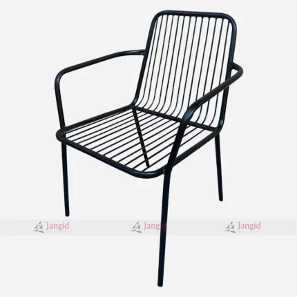 Minimalist Black Wire Metal Cafeteria Outdoor Restaurant Chair from Best Metal Cafe & Restaurant Furniture Manufacturer in Jodhpur, India.