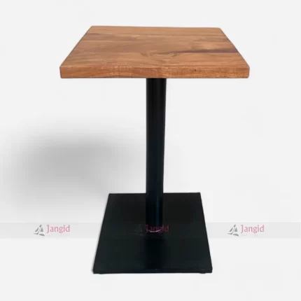Restaurant Cafe Square Dining Table With Wooden Top & Metal Leg by Cafe Restaurant Furniture Manufacturer, Supplier, Wholesaler & Exporter in Jodhpur, India.