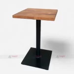 Restaurant Cafe Square Dining Table With Wooden Top & Metal Leg by Cafe Restaurant Furniture Manufacturer, Supplier, Wholesaler & Exporter in Jodhpur, India.