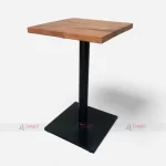 Restaurant Cafe Square Dining Table With Wooden Top & Metal Leg by Cafe Restaurant Furniture Manufacturer, Supplier, Wholesaler & Exporter in Jodhpur, India.