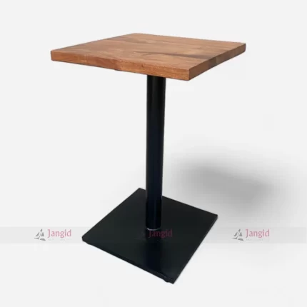 Restaurant Cafe Square Dining Table With Wooden Top & Metal Leg by Cafe Restaurant Furniture Manufacturer, Supplier, Wholesaler & Exporter in Jodhpur, India.