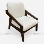 Indian Classic Hotel Room Rest Chairs With White Fabric crafted by Hotel room chairs manufacturer & supplier in India.