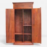 Wooden Hand Carved Heritage Hotel Room Wardrobe Design crafted by furniture manufacturer & supplier in India.