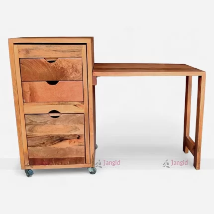 Wooden Folding Writing Table With Chair Compact Design by Furniture Maker in India.