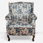 High Wingback Floral Print Relax Hotel Sofa Chair Furniture from Hotel Furniture Manufacturer & Exporter in India.