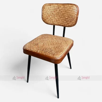 Industrial Natural Leather & Metal Frame Vintage Chair