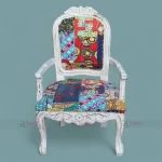 New Design Mango Wood Hand Rest Shabby Chic Patchwork Upholstery Chair by Furniture Maker in India.