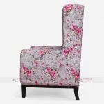 High Wing Back Colorful Fabric Grandfather Arm Sofa Chair India by Hotel Room Chair Furniture Supplier in India.