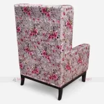 High Wing Back Colorful Fabric Grandfather Arm Sofa Chair India by Hotel Room Chair Furniture Supplier in India.