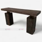 Railway Sleeper Old Wood Vintage Console Cum Writing Table by Furniture Wholesaler in India.