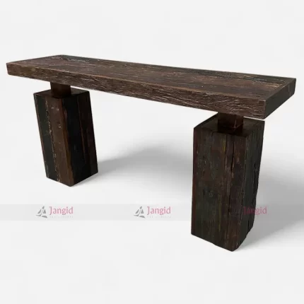 Railway Sleeper Old Wood Vintage Console Cum Writing Table by Furniture Wholesaler in India.