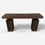 Railway Sleeper Old Wood Vintage Console Cum Writing Table by Furniture Wholesaler in India.