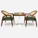 High Quality Luxury Leisure Custom Restaurant Coffee Shop Dining Table Chair Set Furniture at Best Price from Furniture Manufacturer & Supplier in Jodhpur, India.