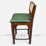 Modern Wood & Cane Backrest High Bar Chair by bar chair furniture manufacturer & supplier in India.