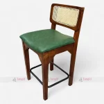 Modern Wood & Cane Backrest High Bar Chair by bar chair furniture manufacturer & supplier in India.