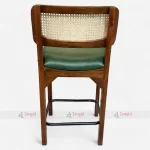 Modern Wood & Cane Backrest High Bar Chair by bar chair furniture manufacturer & supplier in India.