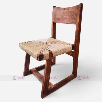 High Quality Modern Nordic Wood & Jute Wicker Dining Chair Furniture at Wholesale Rate from Best Furniture Manufacturer & Supplier in Jodhpur, India.
