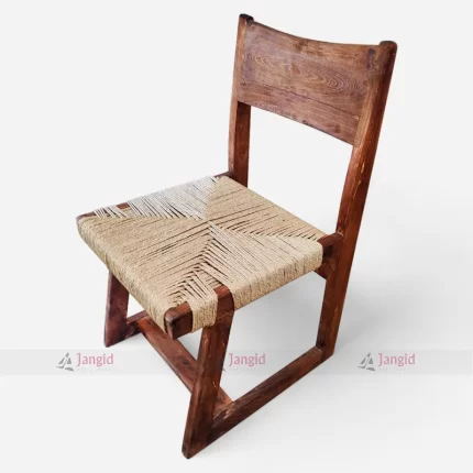 High Quality Modern Nordic Wood & Jute Wicker Dining Chair Furniture at Wholesale Rate from Best Furniture Manufacturer & Supplier in Jodhpur, India.