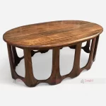 Oval Shape Modern Designer Hotel Room Coffee Table crafted by best hotel resort furniture manufacturer & supplier in India.