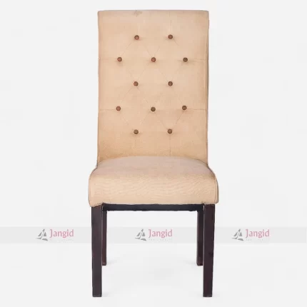 High quality Tall Tufted Back Canvas Fabric Dining Chair furniture at wholesale rate from furniture manufacturer & supplier in Jodhpur, India.