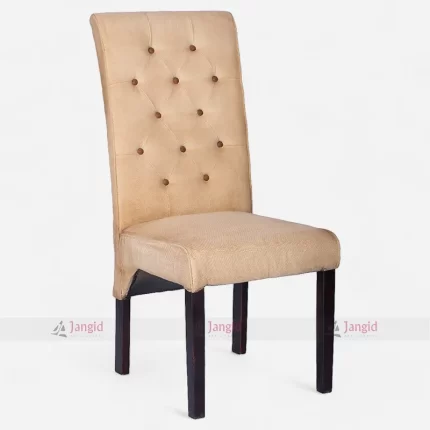 High quality Tall Tufted Back Canvas Fabric Dining Chair furniture at wholesale rate from furniture manufacturer & supplier in Jodhpur, India.
