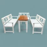 High Quality Water Resistant Solid Wood Outdoor Patio Dining Table Set at Wholesale Price from Restaurant Outdoor Furniture Manufacturer & Supplier in Jodhpur, India.