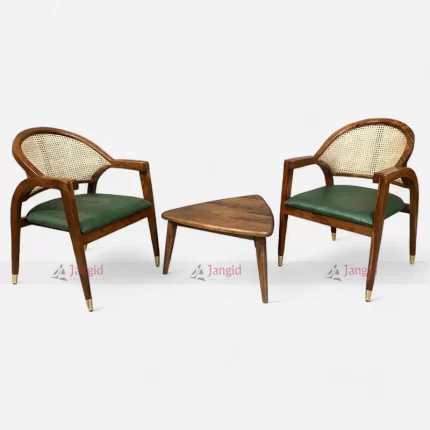 High Quality Wooden Round Cane Back Café Chair Table Set Furniture at Best Price from Leading Cafeteria Furniture Manufacturers & Exporter in Jodhpur, India.