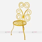 Wrought Iron Vintage Style Metal Outdoor Garden Chair