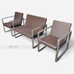 Industrial Iron Frame Hotel Patio Outdoor Sofa Set Furniture