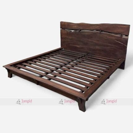 Live Edge Acacia Wood Queen Bed for Hotel Rooms & Home Bedrooms.