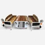 Revamped Vintage Car Sofa Set – 6 Seater Bistro Design