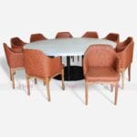 Nordic Round Marble Dining Table Set with Chairs (10 Person)