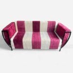 Velvet Upholstered Sofa with Iron Frame for Wedding Banquet Halls