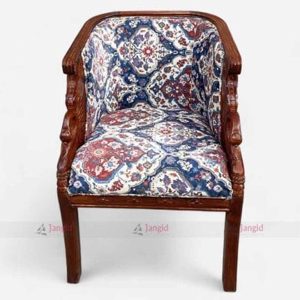 Luxury Traditional Curved Wood Sofa for Hotel Rooms