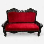 Royal Hand Carving Mango Wood 2 Seater Hotel Sofa - Image 2