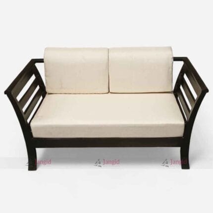 Wood Two Seater Cushion Back Hotel and Lounge Sitting Sofa - Jangid Art & Crafts
