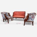 Victorian Style Carved Mahogany Hotel & Living Room Sofa Set