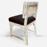Classic White Rattan Cane and Mango Wood Café Chair